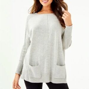 Lilly Pulitzer Joslyn Sweater in Seaside Grey Size L
